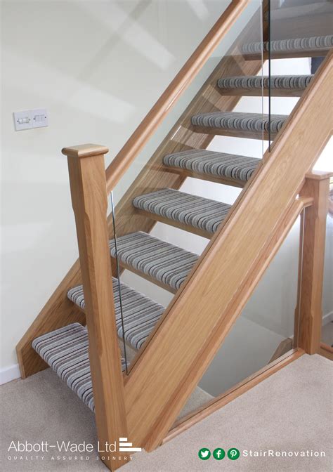 Open Tread Staircase With Striped Carpet Open Stairs Floating