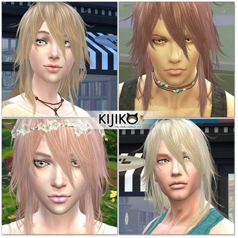 Pink And Fluffy Hair F Ts3 To Ts4 Conversion At Kijiko Sims 4 Updates
