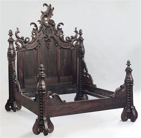 A Fine American Rococo Carved Rosewood Bedroom Set Mid 19th C