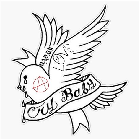 Crybaby Logo Lil Peep Tattooed Decal Vinyl Bumper Sticker Automotive Coloring Home