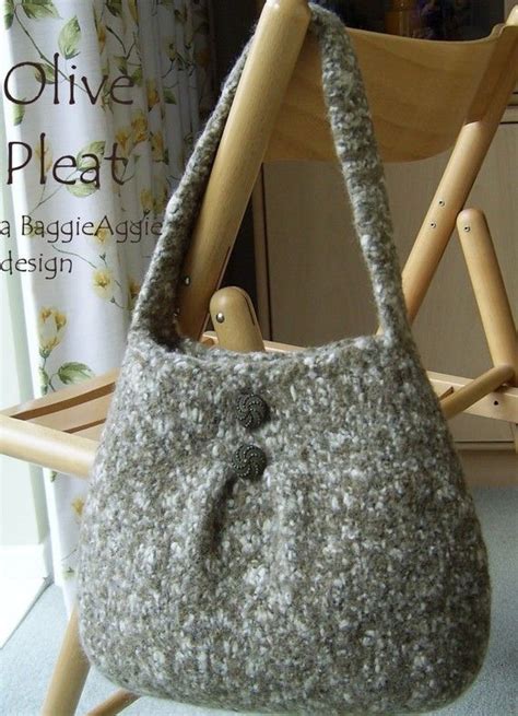 Felted Shoulder Bag Knitting Pattern Pdf For Instant Download Etsy