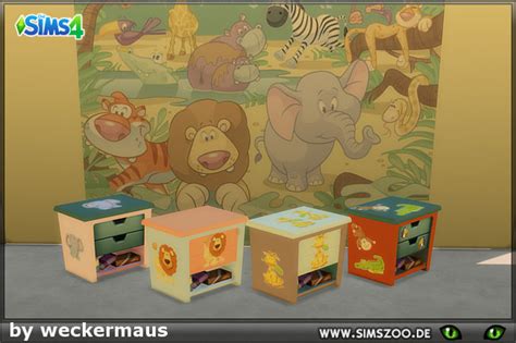 Blackys Sims 4 Zoo Safari Kids Bed Table By Weckermaus Download