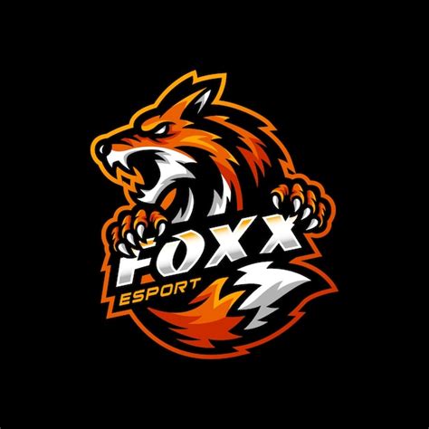 Logotipo De La Mascota De Fox Esport Gaming Vector Premium
