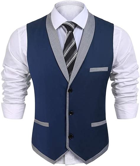 Coofandy Men S V Neck Sleeveless Slim Fit Vest Jacket Business Suit