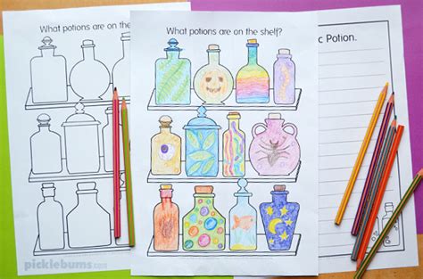 Magic Potions Drawing Activity Free Printable Picklebums