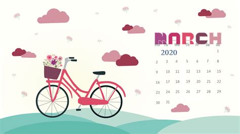 March 2020 Desktop Wallpaper | Calendar wallpaper, Desktop wallpaper calendar, Desktop calendar