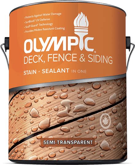Click on a color and the screen changes to show that. Olympic® Deck, Fence & Siding Stain Semi-Transparent