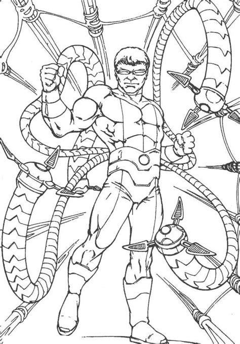 Marvel spider man 2017 coloring sheets. Spiderman The Enemy Doctor Octopus Coloring Pages ...