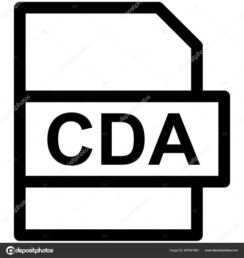 Cda File Format Vector Line Icon Desig Stock Vector Image By ©abce