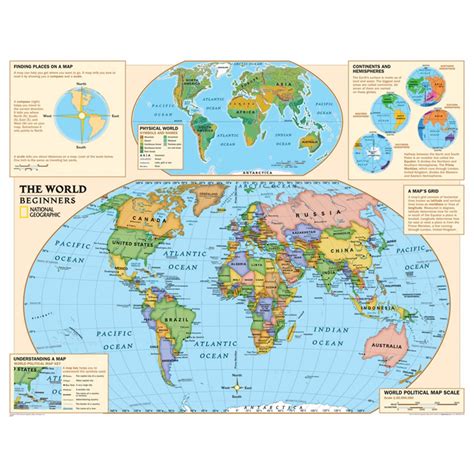 Beginners World Map Ngmre01020557 National Geographic Maps Social