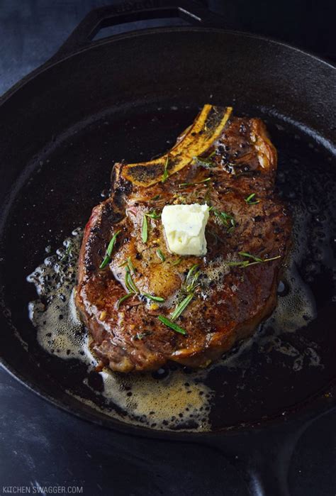 Pan Seared Ribeye Steak With Blue Cheese Butter Recipe Kitchen Swagger