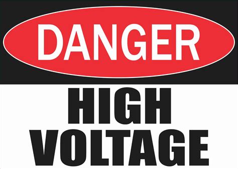 14in X 10in Danger High Voltage Sticker Stickertalk®