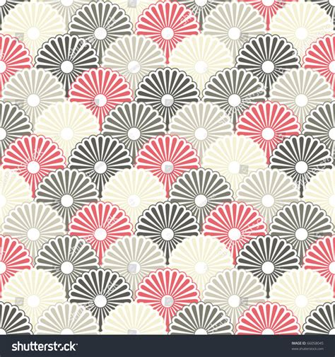 Seamless Japanese Pattern In Pastel Colors Stock Vector 66058045
