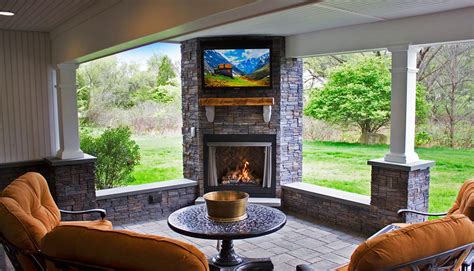 Outdoor Tv Pictures Skyvue Outdoor Tvs Outdoor Fireplace Patio