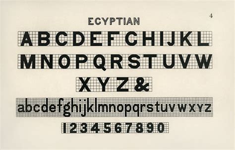 Egyptian Style Calligraphy Fonts From Draughtsmans Al Flickr