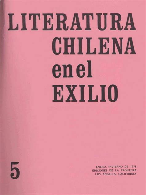 Literatura Chilena En El Exilio 5 Publicaciones Periódicas