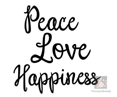 Peace Love Happiness Bundle Svg Peace Love Happiness Etsy