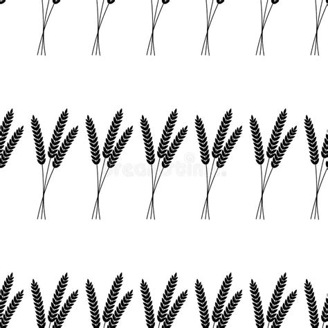 Seamless Pattern Vector Illustration Agriculture Wheat Background