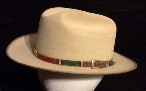 Vintage Tan Stetson Businessman Cowboy 4x Fur Felt Open Road Hat 7 14