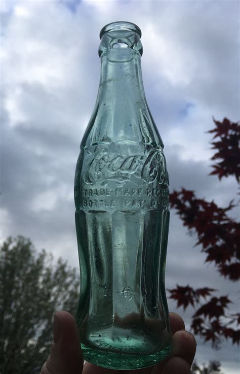 Vintage Green Glass Coca Cola Bottle Antique Coke Bottle Marked Niagara Falls Ny