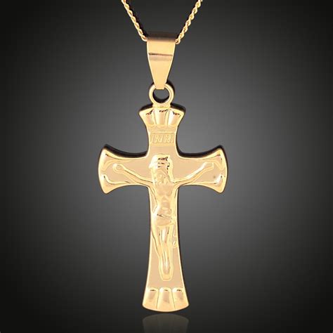 24 Unidslote Collar Religioso Inri Jesús Colgante Cruz Crucifijo Color