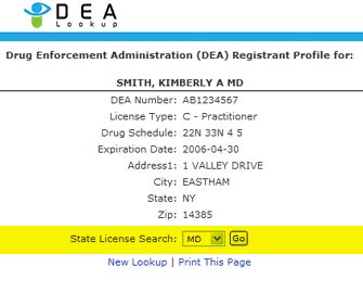 Dea Standard State Data License Search Wilmington Dea Lookup Com
