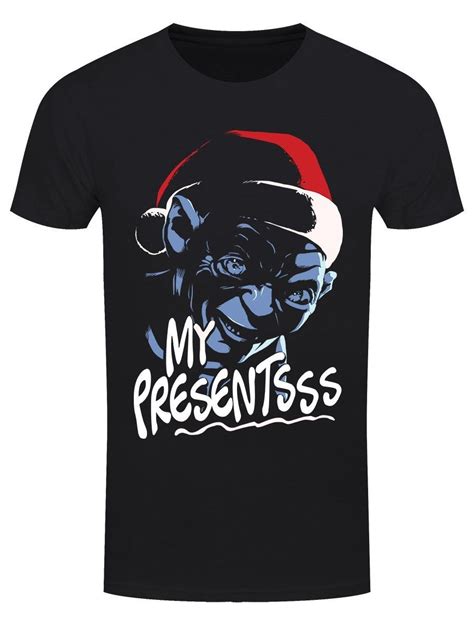 My Presentsss Christmas Mens Black T Shirt Tops Tees Men 100 Cottont