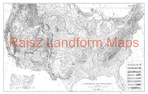 Landforms Of The United States Raisz Landform Maps