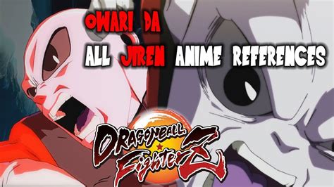 owari da all jiren anime references db fighterz youtube