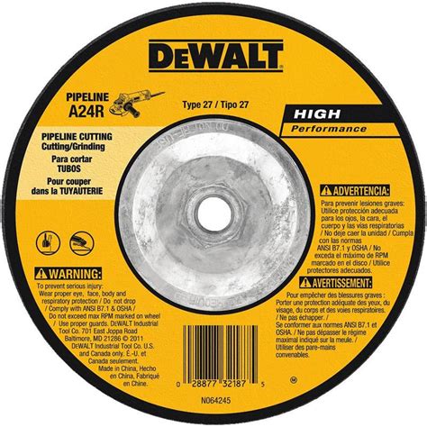 Dewalt Dw8439 Metal Cutting Grinding Wheel 9 X 58 11 50 Pak
