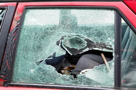 Premium Photo Car With Broken Windows A Criminal Incident Broken