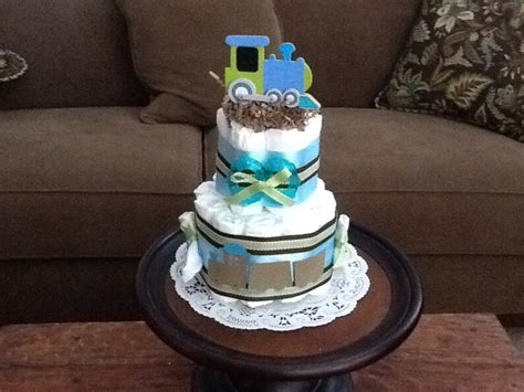 Train Diaper Cake 3 Tier Baby Shower Centerpiece Other Styles Etsy