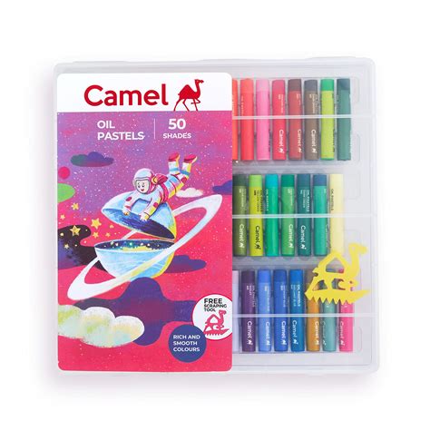 Buy Camel Oil Pastel With Reusable Plastic Box 50 Shades Online At