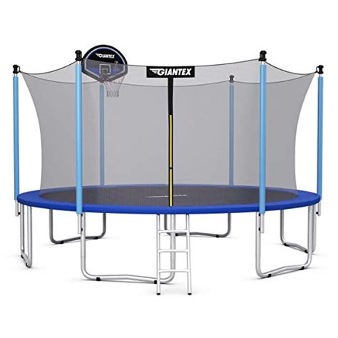 Giantex Trampoline 15ft Enclosed Trampoline Wbasketball Hoop Ladder