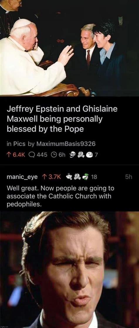 Image Tagged In Jeffrey Epstein Ghislaine Maxwell Popechristian Bale