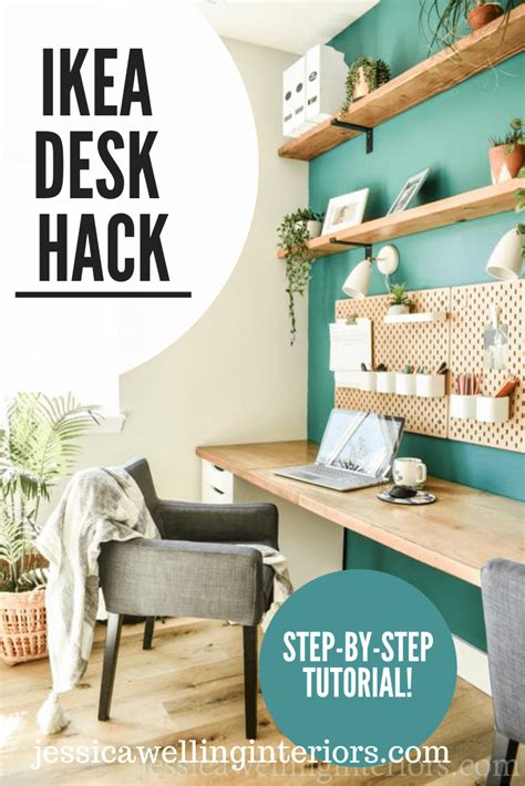 Simple Diy Ikea Desk Hack Tutorial Jessica Welling Interiors