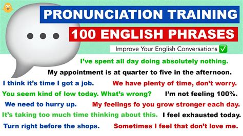 100 English Phrases Perfect For English Pronunciation Training
