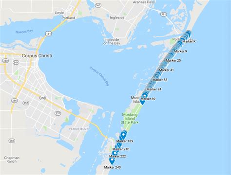Port Aransas Beach Mile Markers Map New Images Beach