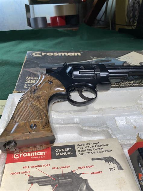 Vintage Crosman 177 Cal Model 38t Pellet Gun Crosman Co2 Pistol Ebay