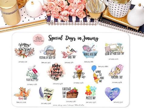 Special Days In January Wacky Holiday Stickers For By Stiandco Wacky