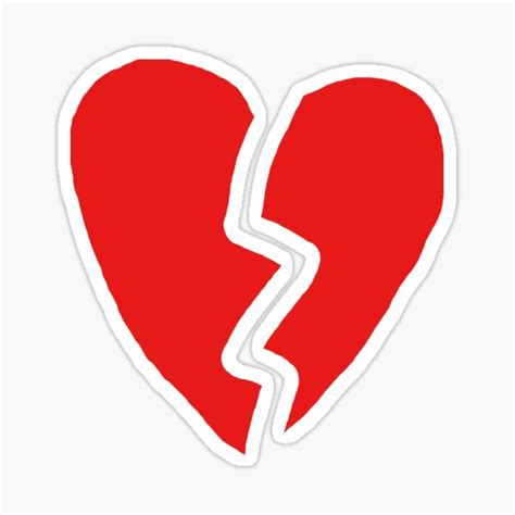 Broken Heart Sticker For Sale By Kimtee Redbubble