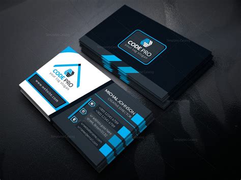 Design a logo for your business card. Sleek Business Card Design Template in EPS Format 001626 ...
