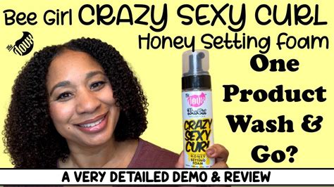 One Product Wash Go The Doux Bee Girl Crazy Sexy Curl Honey Setting Foam Youtube