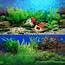 20 X 48 Fish Tank Background 2 Sided River Bed & Lake 