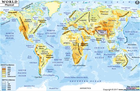 Large Physical World Map World Geography Map Geography Map Physical Map