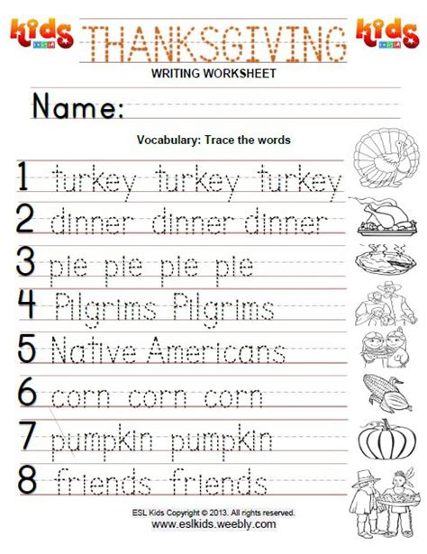 Thanksgiving Phonics Worksheets