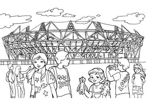 As he colors, the fun fact at the bottom of the page will boost his geography and history smarts, plus it's great reading practice. Coloring page - Olympic Stadium