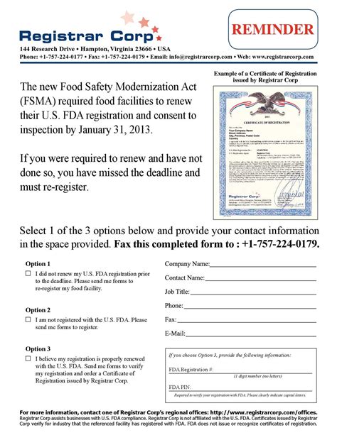 Calaméo Us Fda Food Facility Re Registration