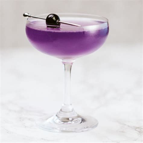 Gin goes perfectly with the flowery creme de violette and melds wonderfully with the sweetness of the maraschino liqueur and the sour of the lemon. Aviation Cocktail Recipe