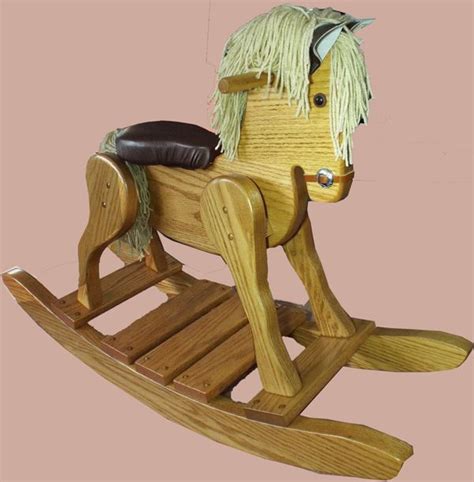 Wooden Rocking Horse Padded Seat Hand Made Amish 10 Delivery Is